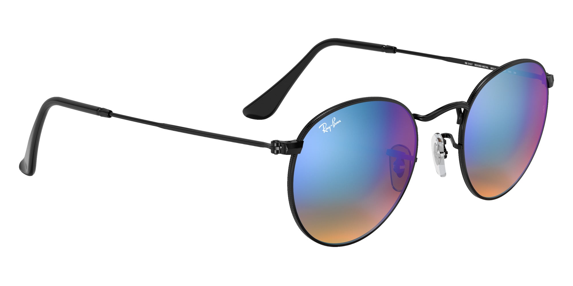 Ray-Ban RB3447 Round 002/4O 50 - Black / Blue Mirrored #id:rb34470024o_s:100120