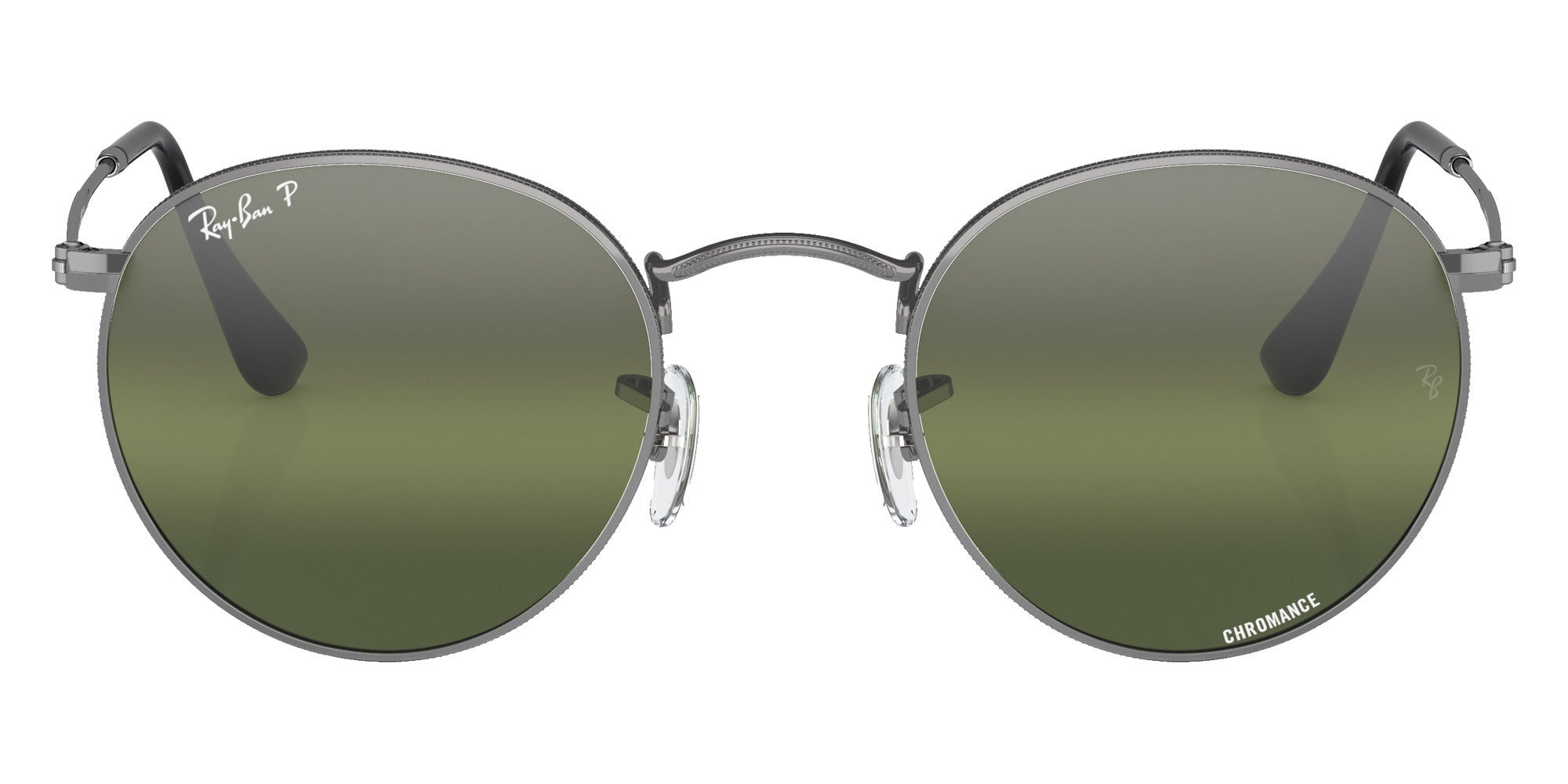 Ray-Ban RB3447 Round Metal Chromance 004/G4 53 - Gunmetal / Silver/Green Mirrored Polarized #id:rb3447004g4_s:102100