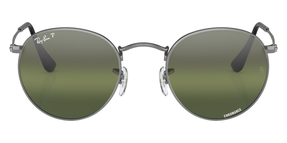 Ray-Ban RB3447 Round Metal Chromance 004/G4 53 - Gunmetal / Silver/Green Mirrored Polarized #id:rb3447004g4_s:102100