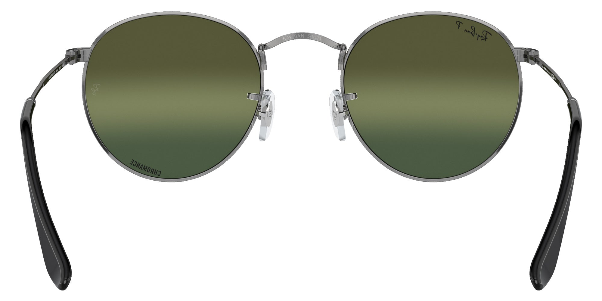 Ray-Ban RB3447 Round Metal Chromance 004/G4 53 - Gunmetal / Silver/Green Mirrored Polarized #id:rb3447004g4_s:102115
