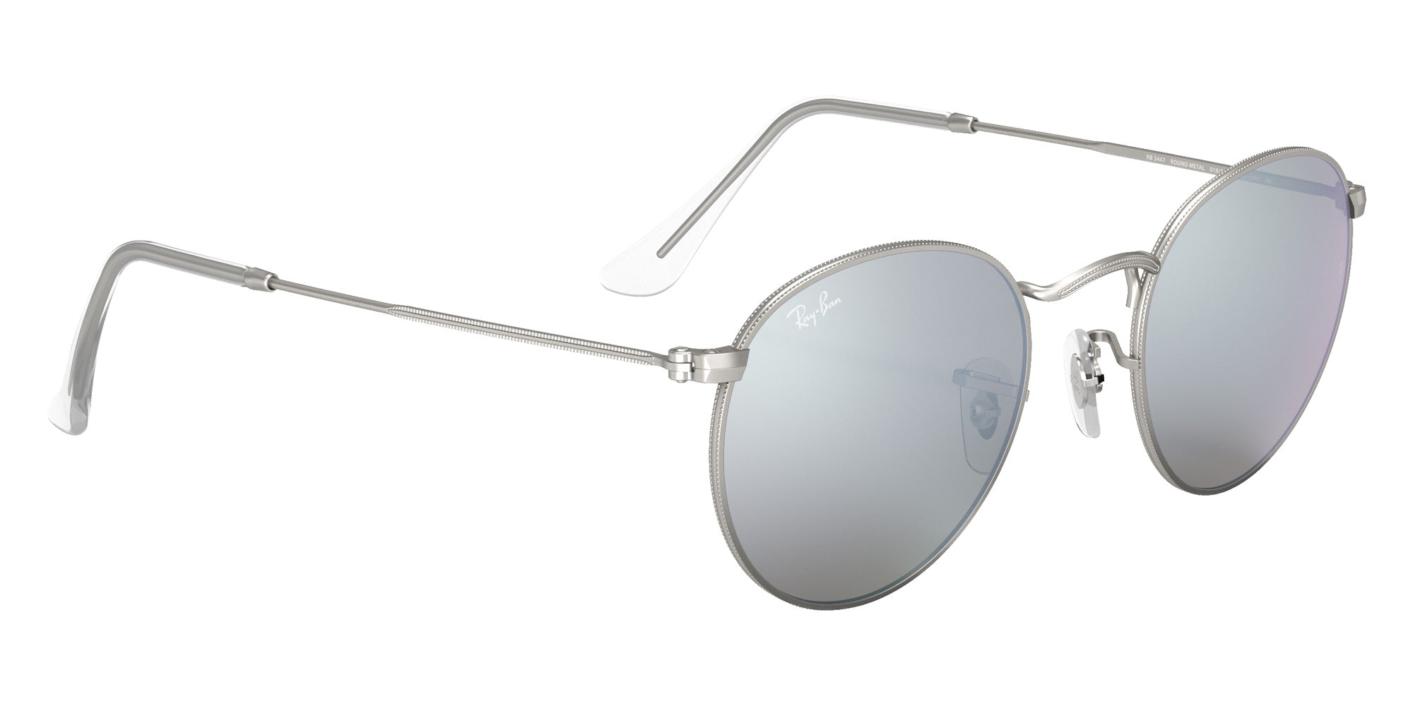 Ray-Ban RB3447 Round Flash Lenses 019/30 50 - Silver #id:rb344701930_s:100120