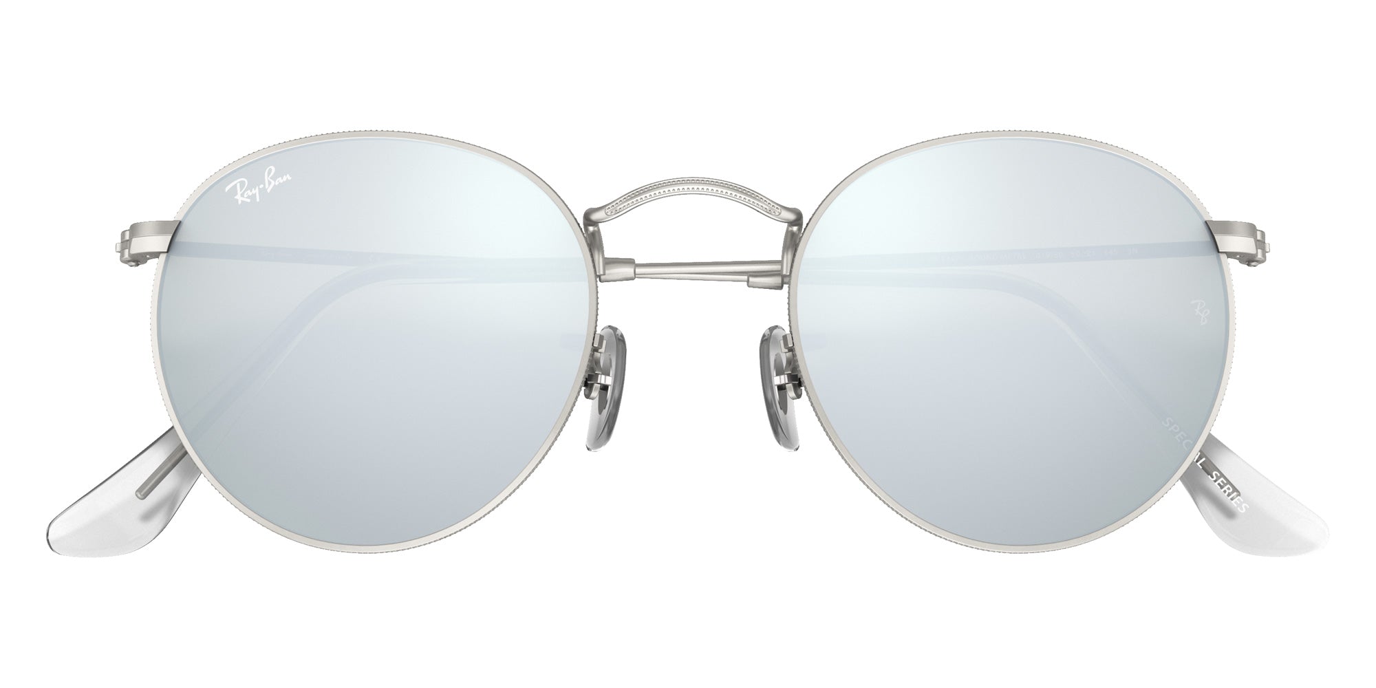 Ray-Ban RB3447 Round Flash Lenses 019/30 50 - Silver #id:rb344701930_s:100125