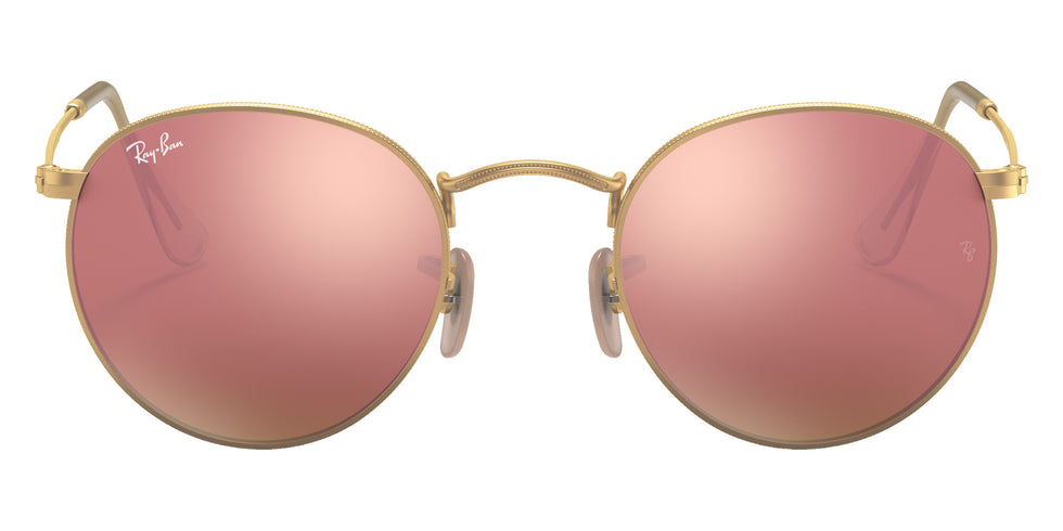 Ray-Ban RB3447 Round Flash Lenses 112/Z2 50 - Gold / Brown Mirrored #id:rb3447112z2_s:100100