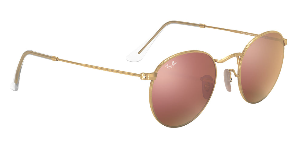 Ray-Ban RB3447 Round Flash Lenses 112/Z2 50 - Gold / Brown Mirrored #id:rb3447112z2_s:100120