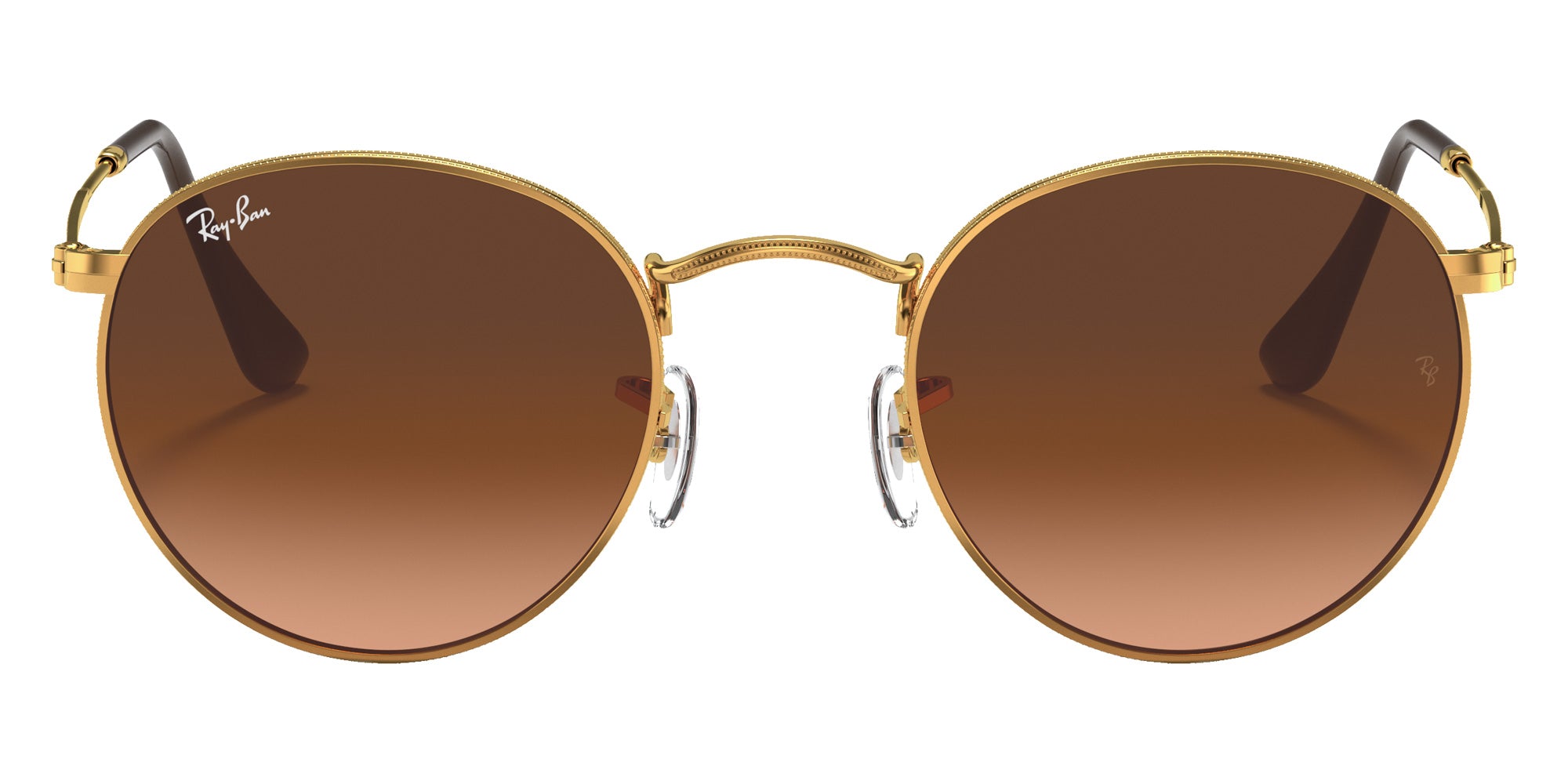 Ray-Ban RB3447 Round Metal 9001A5 47 - Light Bronze / Pink/Brown Gradient #id:rb34479001a5_s:108100