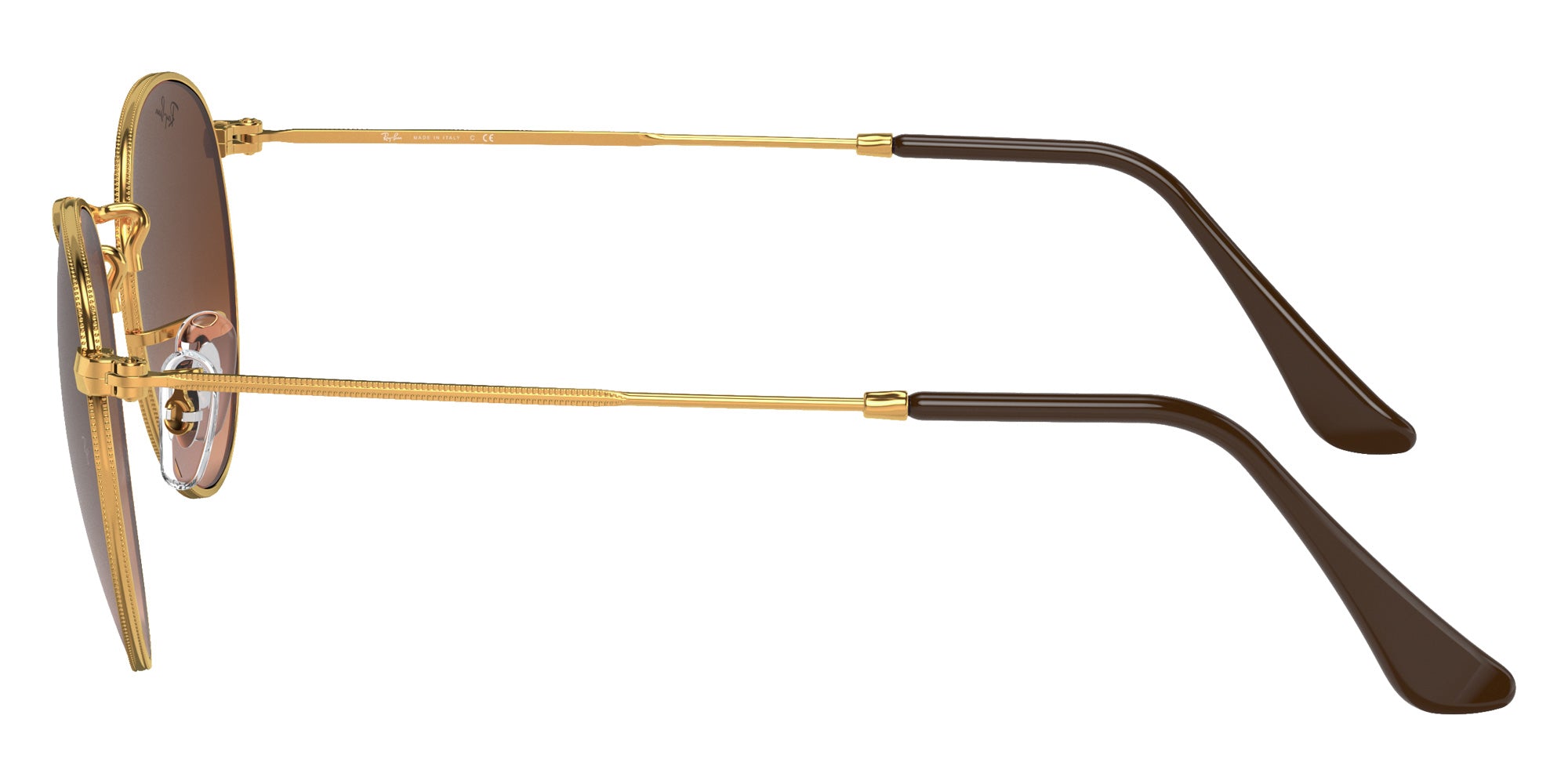 Ray-Ban RB3447 Round Metal 9001A5 47 - Light Bronze / Pink/Brown Gradient #id:rb34479001a5_s:108110