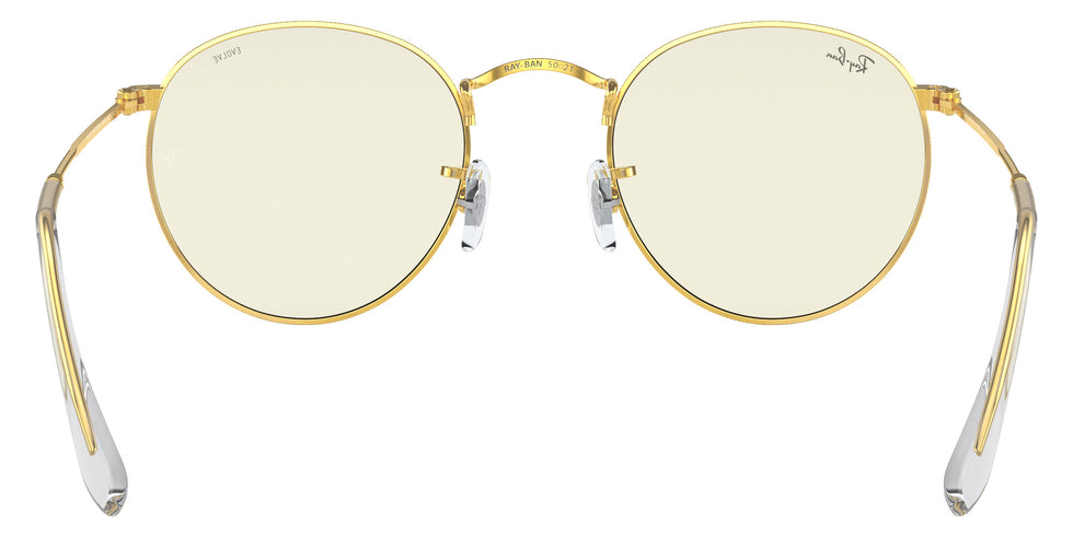 Ray-Ban RB3447 Round Blue-Violet Light Clear Evolve 9196BL 50 - Gold / Clear Photochromic #id:rb34479196bl_s:100115