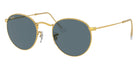 Ray-Ban RB3447 Round Metal Legend Gold 9196R5 53 - Gold / Blue #id:rb34479196r5_s:100100