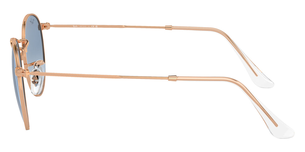 Ray-Ban RB3447 Round Metal 92023F 53 - Rose Gold / Clear and Blue #id:rb344792023f_s:112110