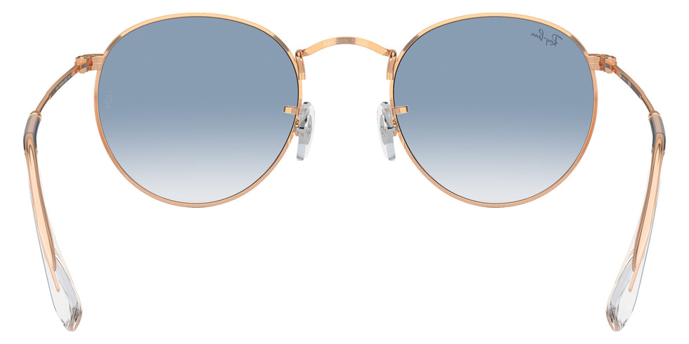 Ray-Ban RB3447 Round Metal 92023F 53 - Rose Gold / Clear and Blue #id:rb344792023f_s:112115