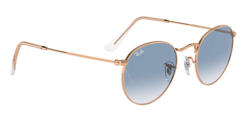 Ray-Ban RB3447 Round Metal 92023F 53 - Rose Gold / Clear and Blue #id:rb344792023f_s:112120
