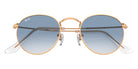 Ray-Ban RB3447 Round Metal 92023F 53 - Rose Gold / Clear and Blue #id:rb344792023f_s:112125