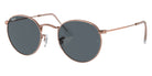 Ray-Ban RB3447 Round Metal Rose Gold 9202R5 47 - Rose Gold / Blue #id:rb34479202r5_s:100105