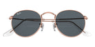 Ray-Ban RB3447 Round Metal Rose Gold 9202R5 47 - Rose Gold / Blue #id:rb34479202r5_s:100125