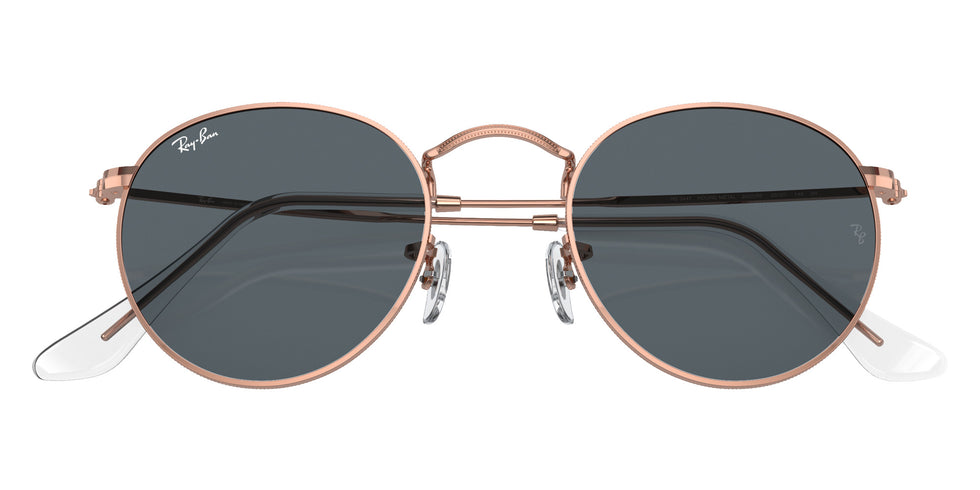 Ray-Ban RB3447 Round Metal Rose Gold 9202R5 47 - Rose Gold / Blue #id:rb34479202r5_s:100125