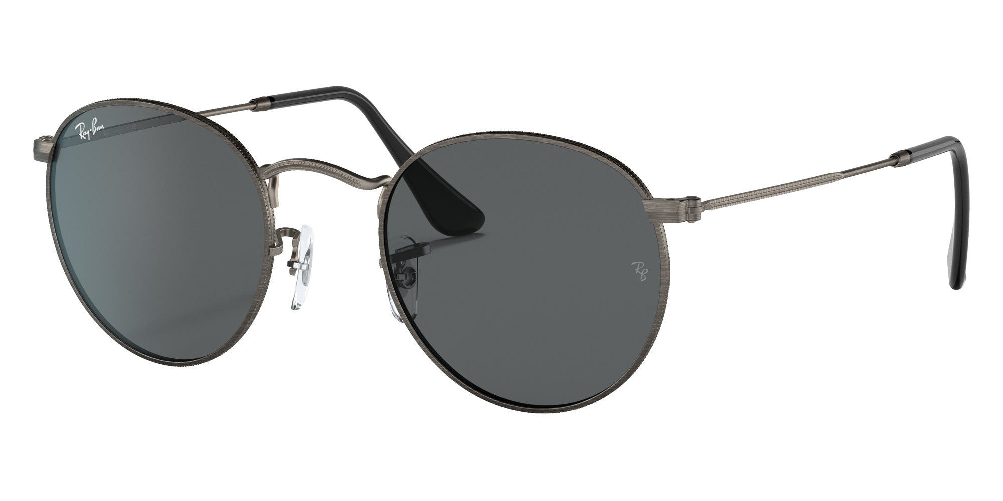Ray-Ban RB3447 Round Metal Antiqued 9229B1 47 - Gunmetal / Dark Gray #id:rb34479229b1_s:100105