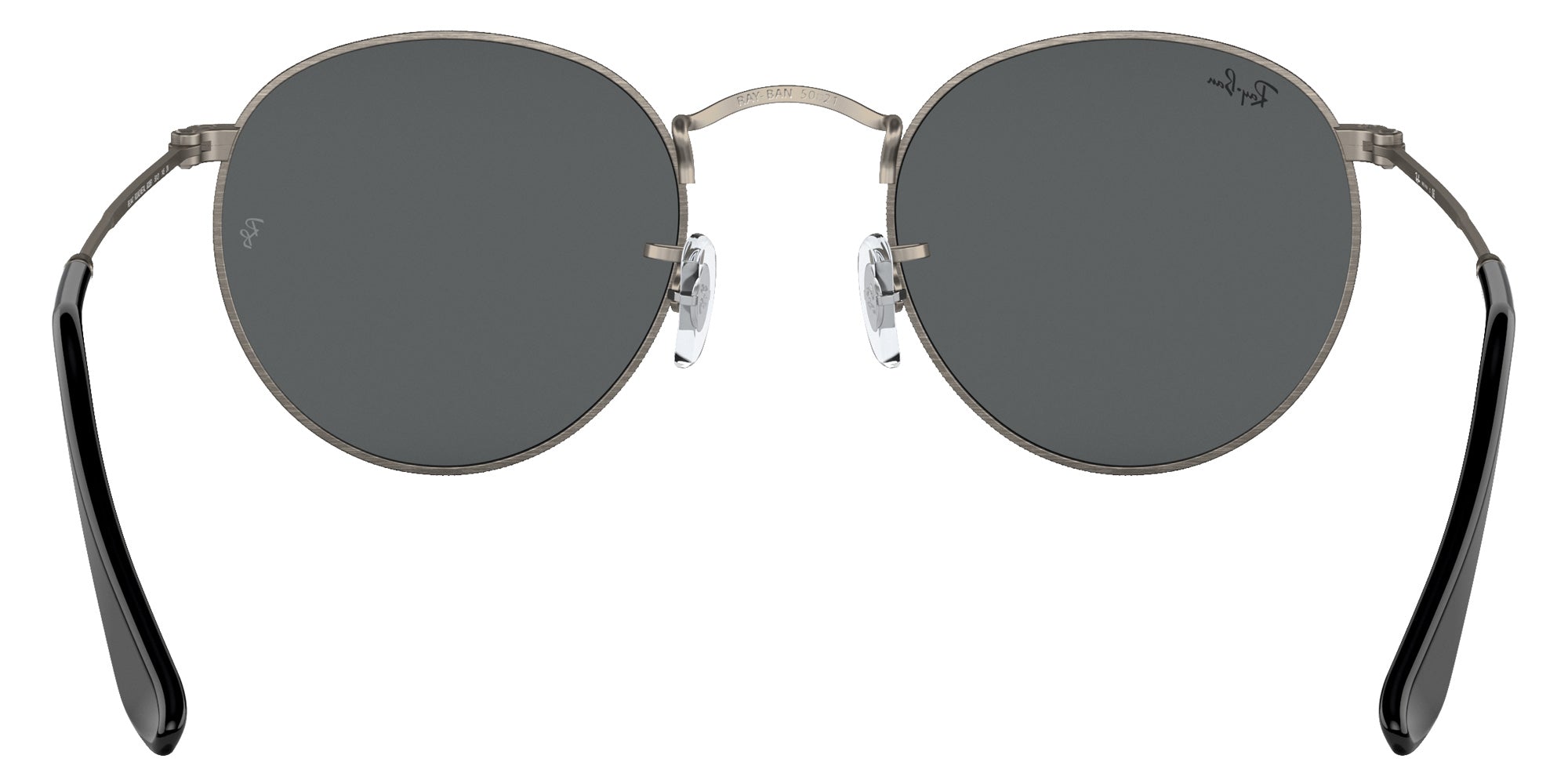 Ray-Ban RB3447 Round Metal Antiqued 9229B1 47 - Gunmetal / Dark Gray #id:rb34479229b1_s:100115