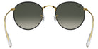 Ray-Ban RB3447JM Round Metal Full Color Legend 919671 50 - Black on Gold / Gray Gradient #id:rb3447jm919671_s:100115