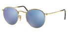 Ray-Ban RB3447N Round Flat Lenses 001/9O 50 - Arista Gold / Blue Gradient Mirrored #id:rb3447n0019o_s:100105