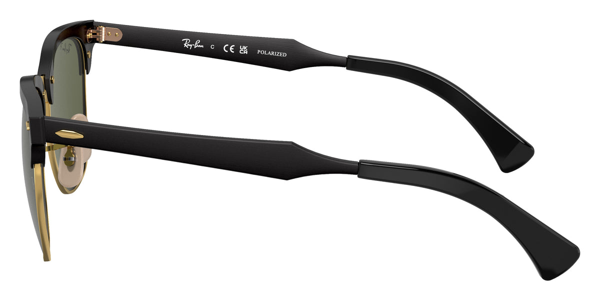 Ray-Ban RB3507 Clubmaster Aluminum 136/N5 49 - Black on Gold / G-15 Green Polarized #id:rb3507136n5_s:100110