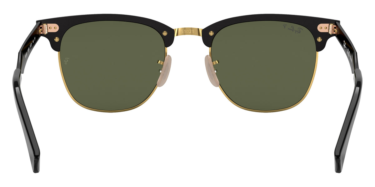 Ray-Ban RB3507 Clubmaster Aluminum 136/N5 49 - Black on Gold / G-15 Green Polarized #id:rb3507136n5_s:100115