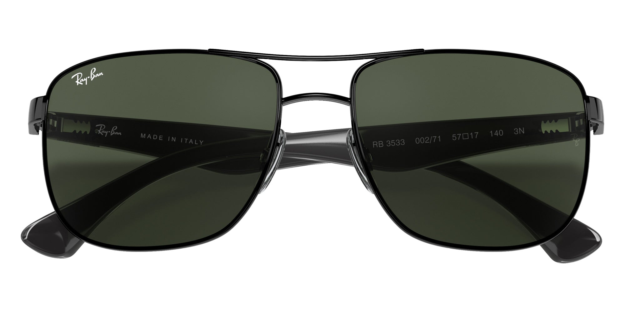 Ray-Ban RB3533 002/71 57 - Black / Green #id:rb353300271_s:102125
