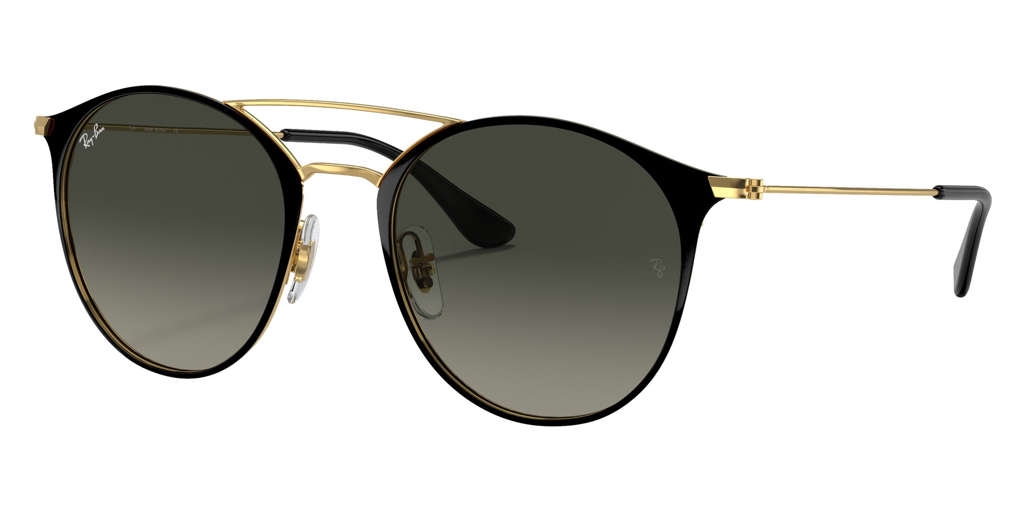 Ray-Ban RB3546 187/71 52 - Black on Gold / Gray Gradient #id:rb354618771_s:100105