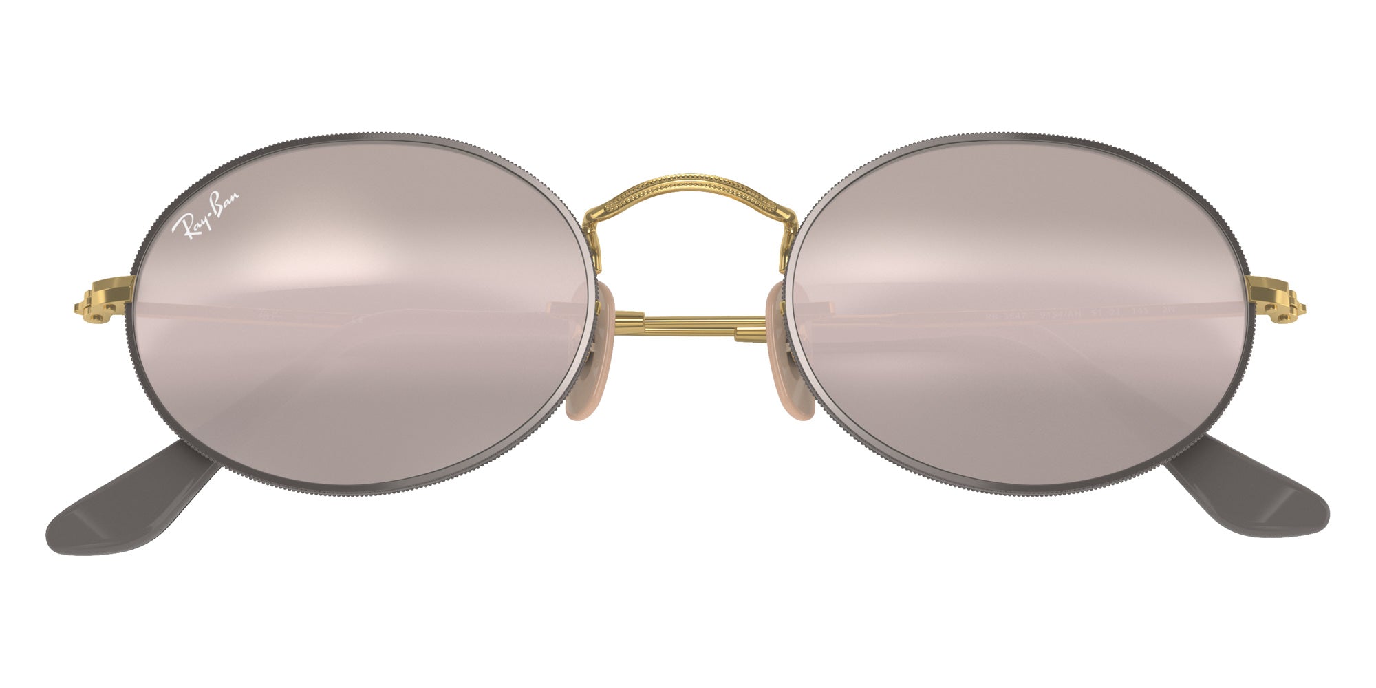 Ray-Ban RB3547 Oval Metal 9154AH 51 - Gray #id:rb35479154ah_s:100125