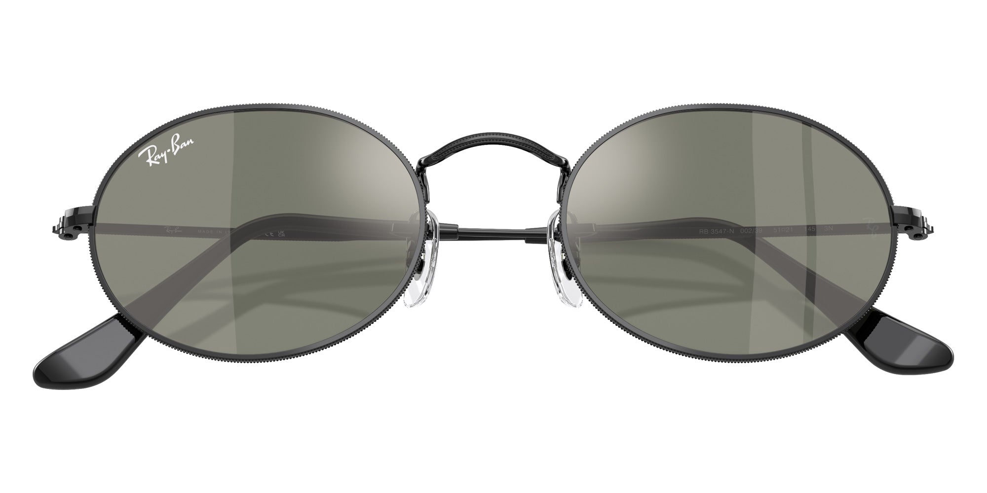 Ray-Ban RB3547N Oval Flat Lenses 002/39 51 - Black #id:rb3547n00239_s:100125