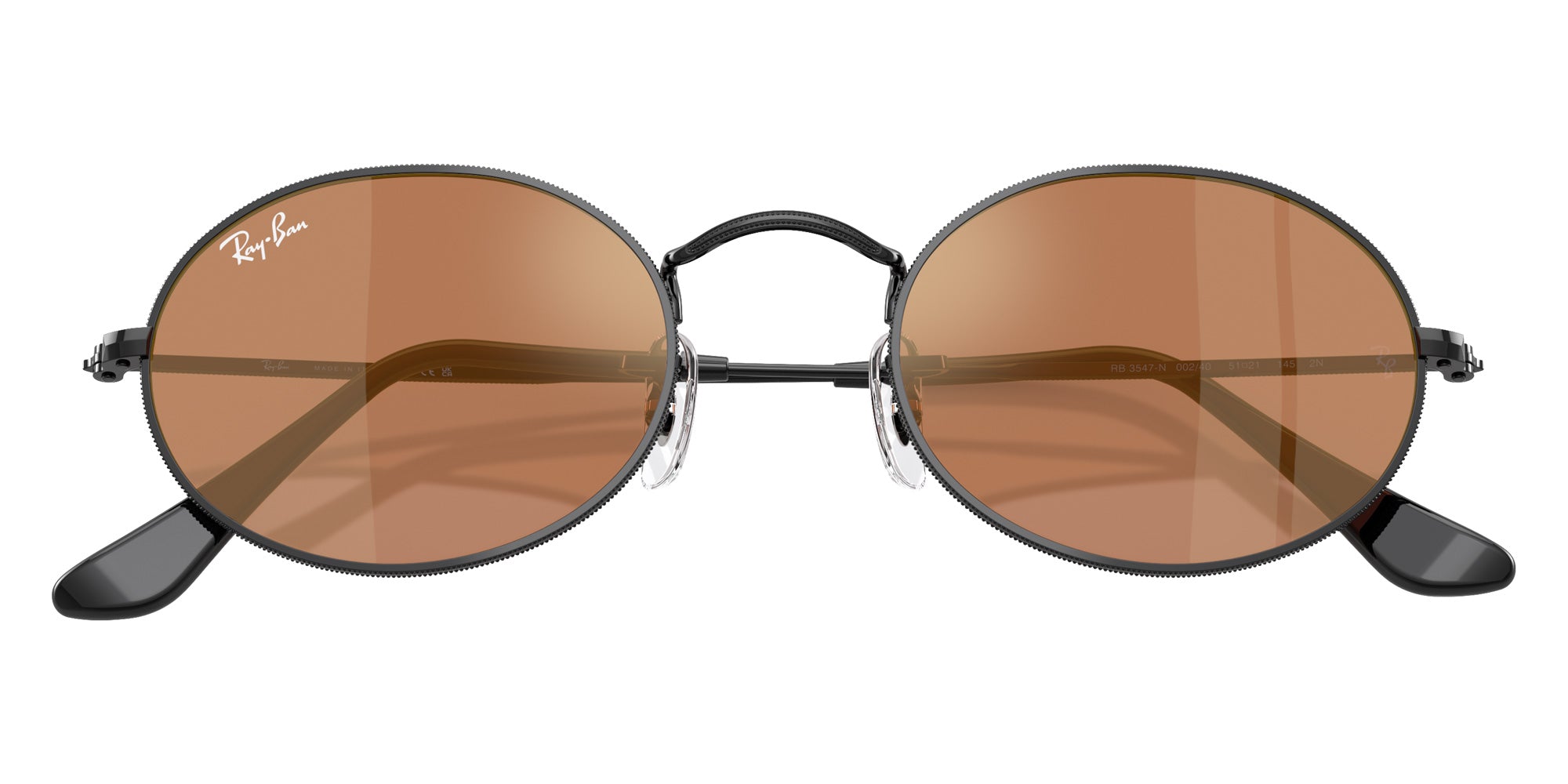 Ray-Ban RB3547N Oval Flat Lenses 002/40 51 - Black #id:rb3547n00240_s:102125