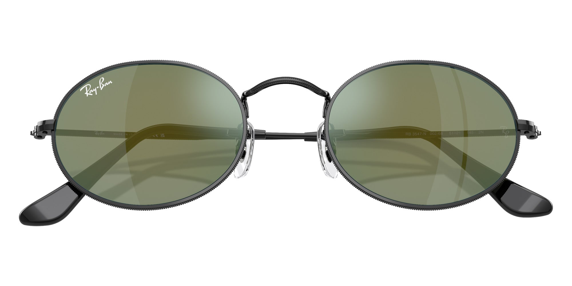 Ray-Ban RB3547N Oval Flat Lenses 002/68 51 - Black #id:rb3547n00268_s:104125