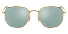 Ray-Ban RB3548N Hexagonal Flat Lenses 001/30 48 - Arista Gold / Silver Flash Mirrored #id:rb3548n00130_s:100100