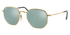 Ray-Ban RB3548N Hexagonal Flat Lenses 001/30 48 - Arista Gold / Silver Flash Mirrored #id:rb3548n00130_s:100105