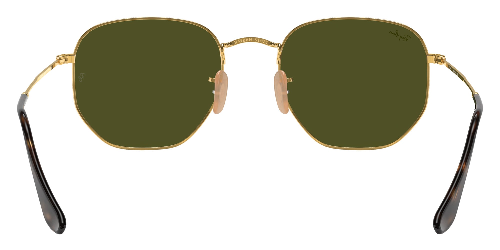 Ray-Ban RB3548N Hexagonal Flat Lenses 001/30 48 - Arista Gold / Silver Flash Mirrored #id:rb3548n00130_s:100115