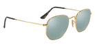 Ray-Ban RB3548N Hexagonal Flat Lenses 001/30 48 - Arista Gold / Silver Flash Mirrored #id:rb3548n00130_s:100120