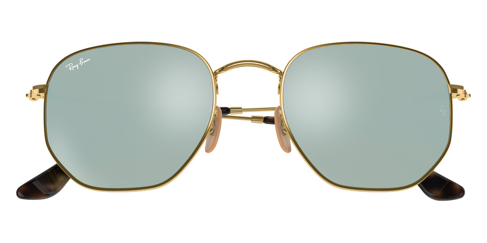 Ray-Ban RB3548N Hexagonal Flat Lenses 001/30 48 - Arista Gold / Silver Flash Mirrored #id:rb3548n00130_s:100125