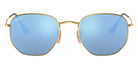 Ray-Ban RB3548N Hexagonal 001/9O 51 - Arista Gold / Light Blue Flash Mirrored #id:rb3548n0019o_s:100100