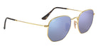 Ray-Ban RB3548N Hexagonal 001/9O 51 - Arista Gold / Light Blue Flash Mirrored #id:rb3548n0019o_s:100120
