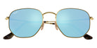 Ray-Ban RB3548N Hexagonal 001/9O 51 - Arista Gold / Light Blue Flash Mirrored #id:rb3548n0019o_s:100125
