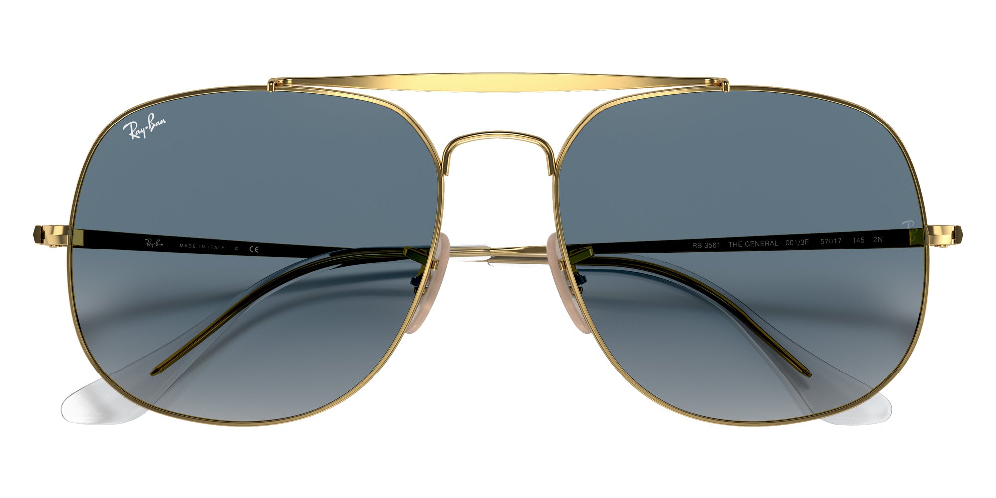 Ray-Ban RB3561 General 001/3F 57 - Arista Gold #id:rb35610013f_s:100125