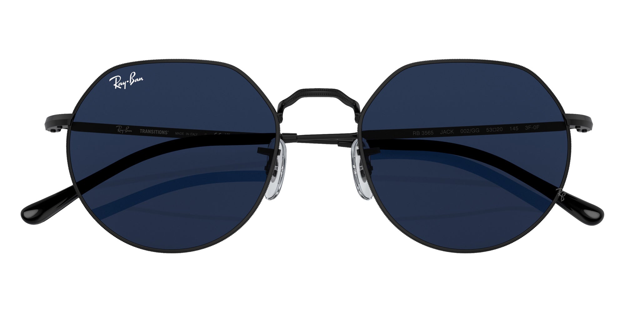 Ray-Ban RB3565 Jack Transitions�� 002/GG 53 - Black / Clear/Blue Photochromic #id:rb3565002gg_s:102100