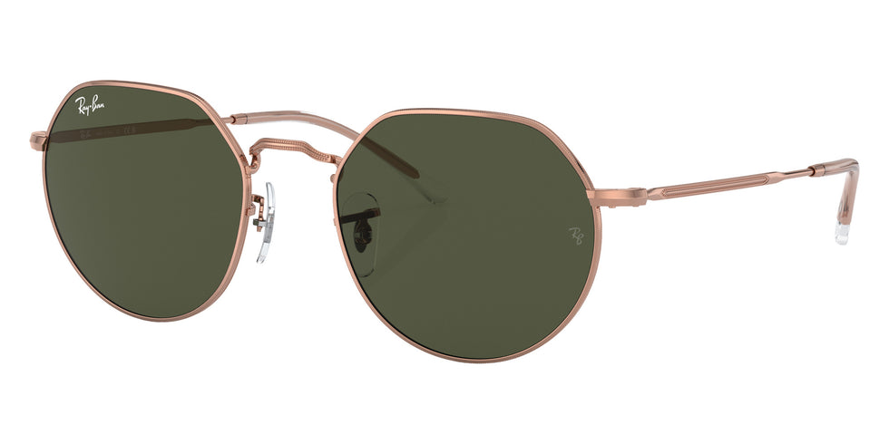 Ray-Ban RB3565 Jack Rose Gold 920231 53 - Rose Gold / Green #id:rb3565920231_s:100105