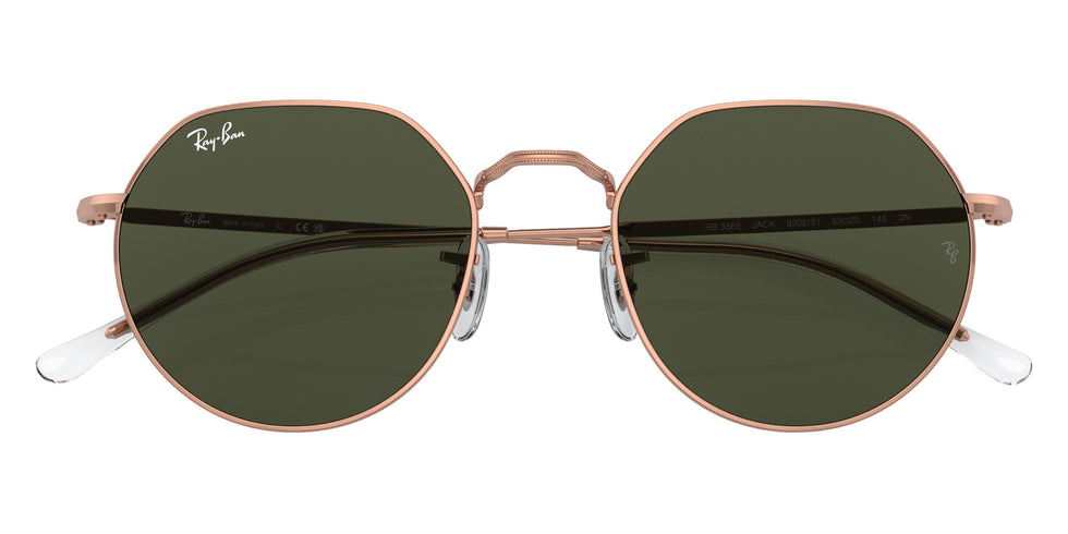 Ray-Ban RB3565 Jack Rose Gold 920231 53 - Rose Gold / Green #id:rb3565920231_s:100125