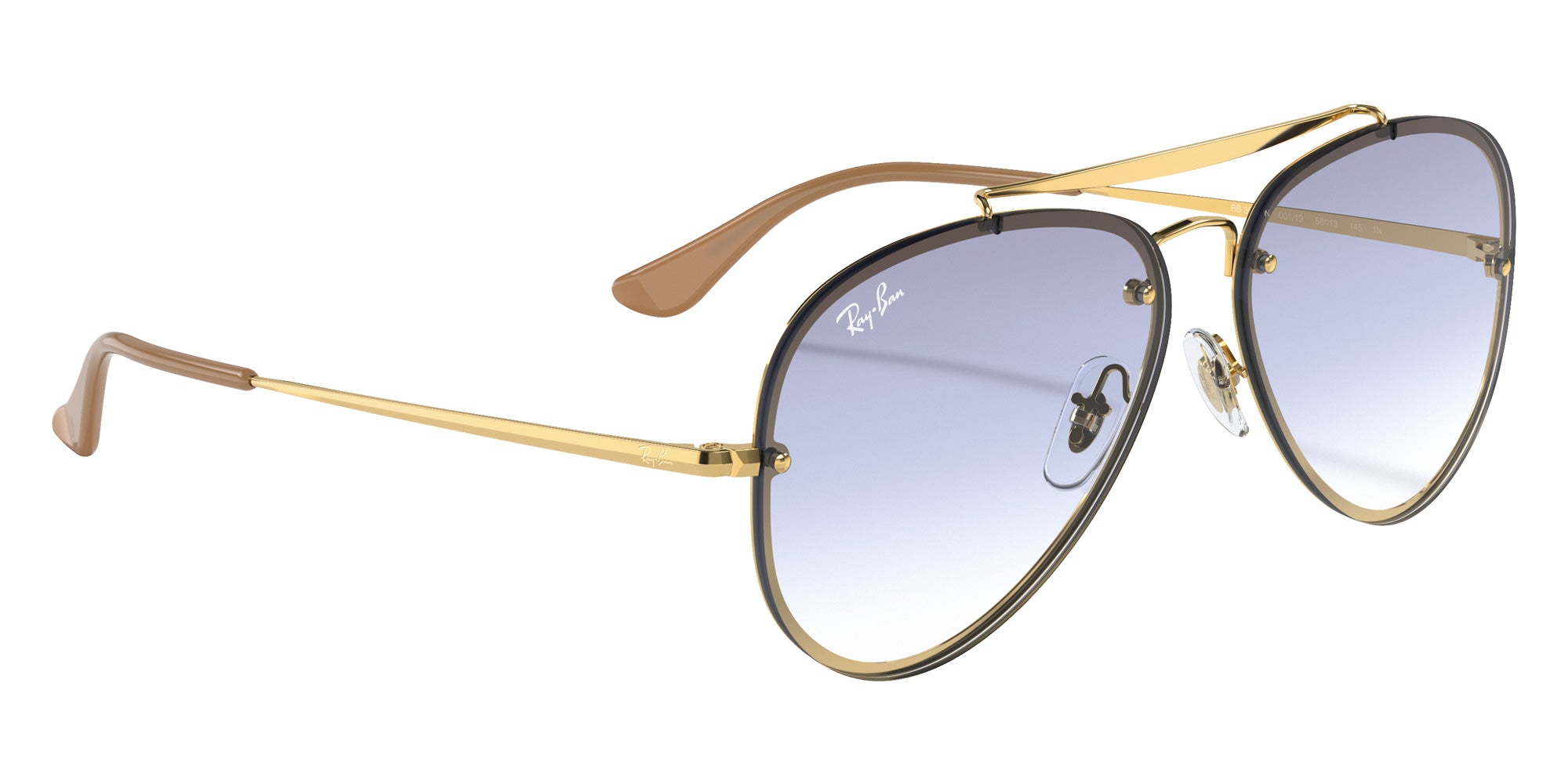Ray-Ban RB3584N Blaze Aviator 001/19 58 - Arista Gold / Light Blue Gradient #id:rb3584n00119_s:100120