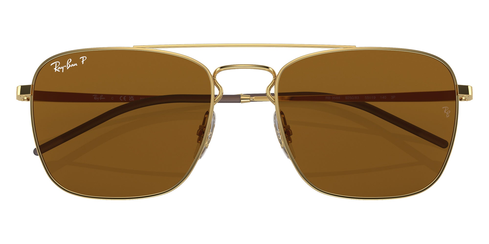 Ray-Ban RB3588 925083 55 - Arista Gold / Dark Brown Polarized #id:rb3588925083_s:100120