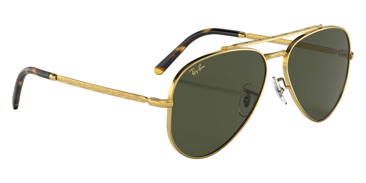 Ray-Ban RB3625 New Aviator 919631 55 - Gold / Green #id:rb3625919631_s:100120