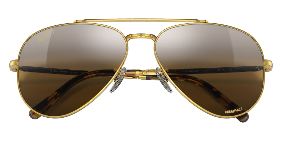 Ray-Ban RB3625 New Aviator 9196G5 62 - Gold / Silver/Brown Mirrored Polarized #id:rb36259196g5_s:100125