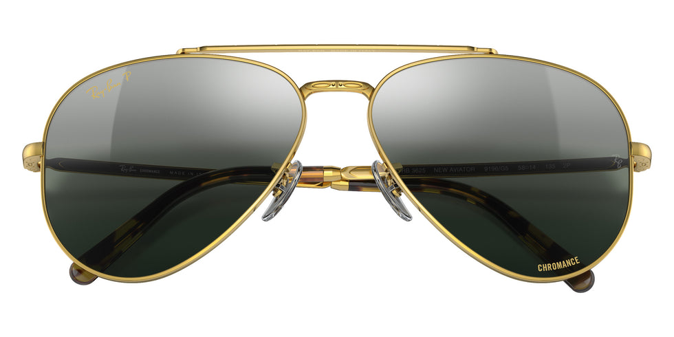 Ray-Ban RB3625 New Aviator 9196G6 58 - Gold / Silver/Blue Mirrored Polarized #id:rb36259196g6_s:102125