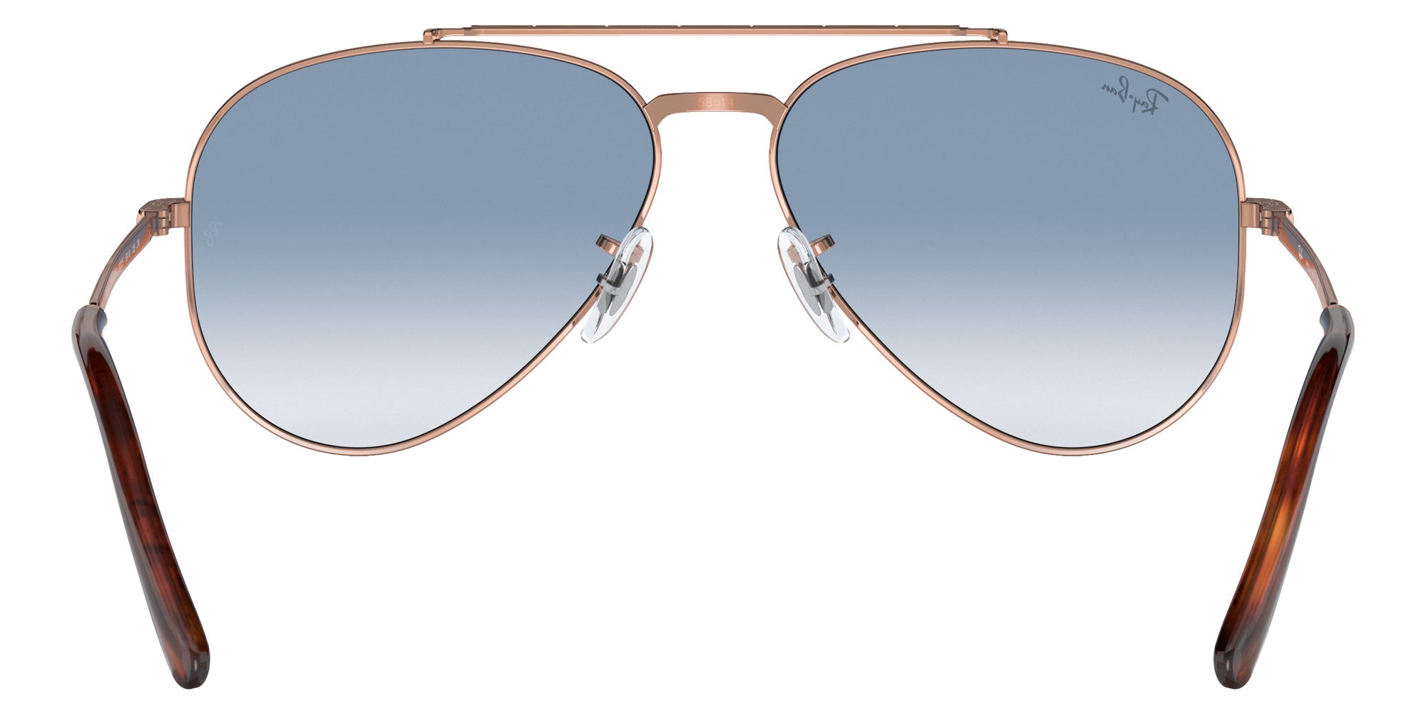 Ray-Ban RB3625 New Aviator 92023F 58 - Rose Gold / Clear Blue #id:rb362592023f_s:104115