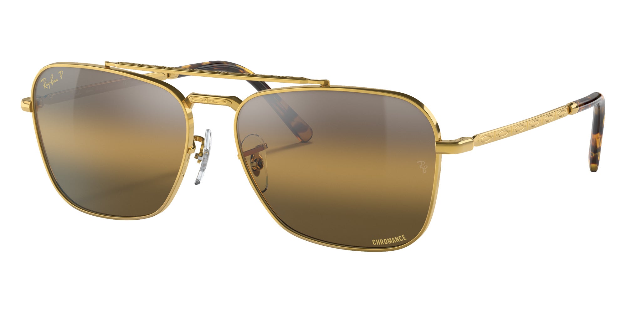Ray-Ban RB3636 New Caravan 9196G5 55 - Gold / Silver/Brown Mirrored Polarized #id:rb36369196g5_s:108105